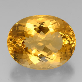 Citrine or naturelle coupe ovale, 37,07 ct, VVS