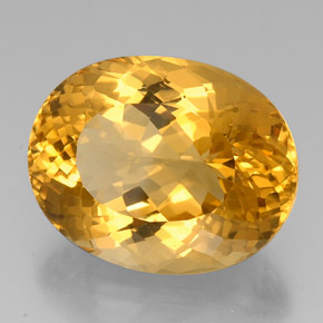 Citrine or naturelle coupe ovale, 37,07 ct, VVS