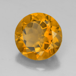 Citrine or naturelle coupe roude, 5,93 ct, VVS