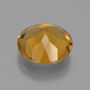Citrine jaune naturelle coupe roude, 5,14 ct, VVS-VS