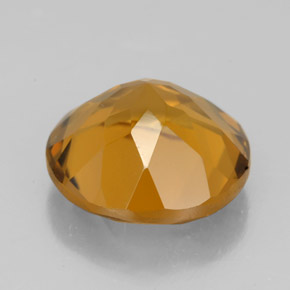 Citrine orange naturelle coupe roude, 5,44 ct, VVS-VS