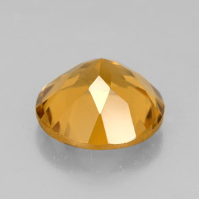 Citrine jaune naturelle coupe roude, 4,27 ct, VS