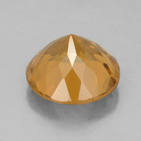 Citrine jaune naturelle coupe roude, 5,74 ct, VVS-VS