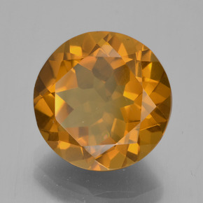 Citrine orange naturelle coupe roude, 5,58 ct, VS