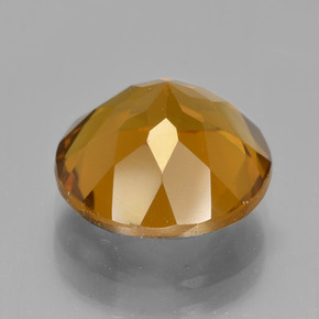 Citrine orange naturelle coupe roude, 5,58 ct, VS