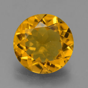 Citrine doré naturelle coupe roude, 4,77 ct, VS