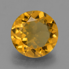 Citrine doré naturelle coupe roude, 4,77 ct, VS