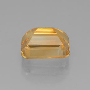Citrine jaune naturelle taille émeraude, 2,56 ct, VVS-VS