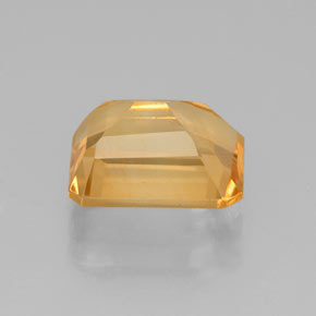 Citrine jaune naturelle taille émeraude, 2,18 ct, VS