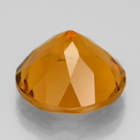 Citrine jaune naturelle coupe roude, 8,54 ct, VS