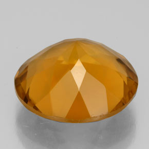 Citrine orange naturelle coupe roude, 8,15 ct, VS