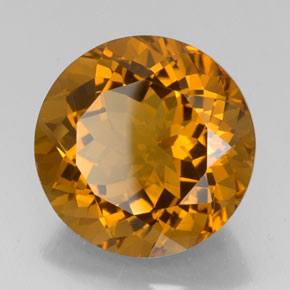 Citrine jaune naturelle coupe roude, 19,84 ct, VVS-VS