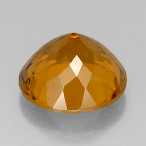 Citrine jaune naturelle coupe roude, 19,84 ct, VVS-VS