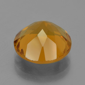 Citrine jaune naturelle coupe roude, 5,61 ct, VVS-VS