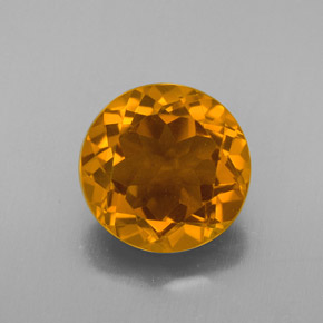 Citrine Jaune doré naturelle Coupe roude, 4.70 ct, VS