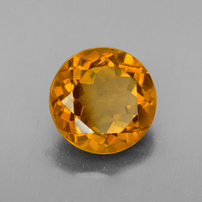 Citrine Jaune doré naturelle Coupe roude, 4.70 ct, VS