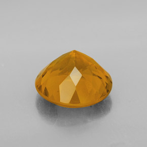 Citrine jaune naturelle coupe roude, 5,77 ct, VS