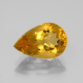 Citrine or naturelle en forme de poire, 2,55 ct, VVS-VS