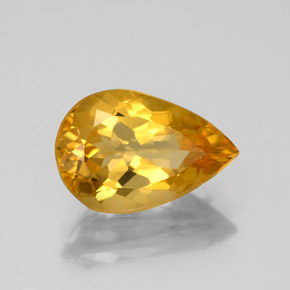 Citrine or naturelle en forme de poire, 2,55 ct, VVS-VS