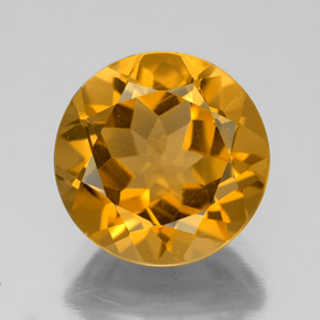 Citrine or naturelle coupe roude, 5,52 ct, VVS