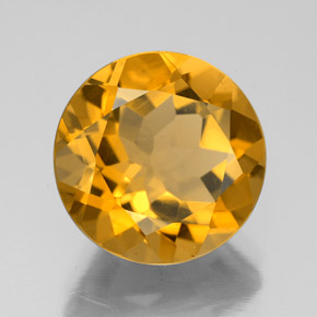 Citrine or naturelle coupe roude, 5,52 ct, VVS