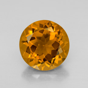Citrine jaune naturelle coupe roude, 5,79 ct, VVS