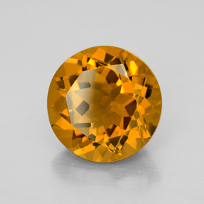 Citrine jaune naturelle coupe roude, 5,79 ct, VVS