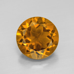 Citrine doré naturelle coupe roude, 5,78 ct, VVS-VS