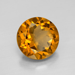 Citrine doré naturelle coupe roude, 5,78 ct, VVS-VS