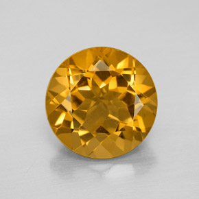 Citrine doré naturelle coupe roude, 5,56 ct, VVS-VS