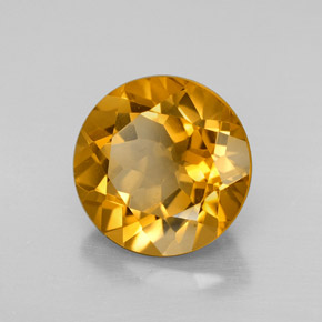 Citrine doré naturelle coupe roude, 5,56 ct, VVS-VS