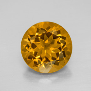 Citrine or naturelle coupe roude, 5,54 ct, VVS