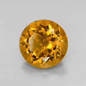 Citrine or naturelle coupe roude, 5,54 ct, VVS