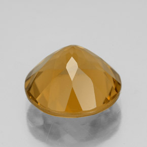Citrine jaune naturelle coupe roude, 5,48 ct, VVS