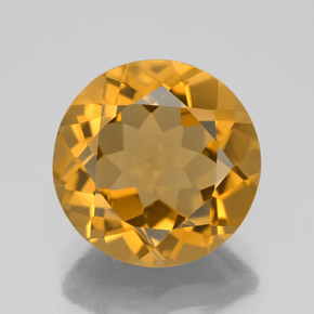Citrine doré naturelle coupe roude, 5,30 ct, VVS