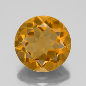 Citrine Dark Orange  naturelle Coupe roude, 5.24 ct, VS