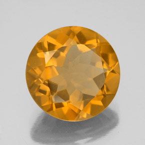 Citrine Dark Orange  naturelle Coupe roude, 5.24 ct, VS