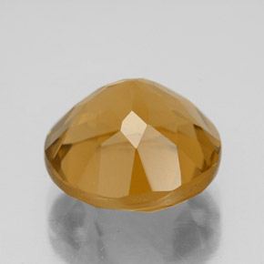 Citrine jaune naturelle coupe roude, 6,24 ct, VVS