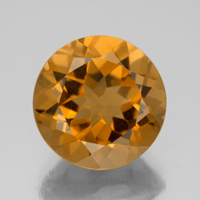 Citrine doré naturelle coupe roude, 5,59 ct, VVS