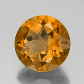 Citrine doré naturelle coupe roude, 5,59 ct, VVS