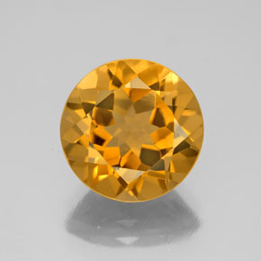 Citrine or naturelle coupe roude, 4,30 ct, VVS