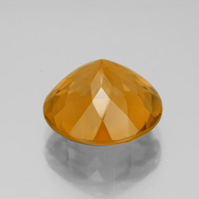 Citrine jaune naturelle coupe roude, 5,66 ct, VVS-VS