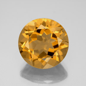 Citrine Doré-orange foncé naturelle Coupe roude, 5.91 ct, VS