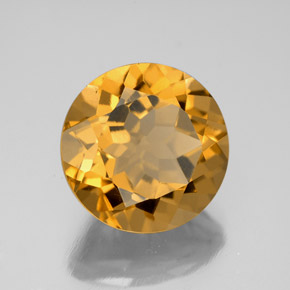 Citrine Doré-orange foncé naturelle Coupe roude, 5.91 ct, VS