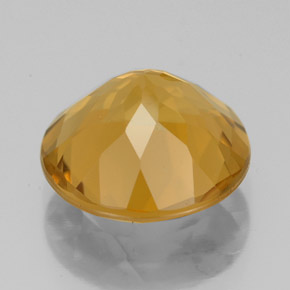 Citrine doré naturelle coupe roude, 4,00 ct, VVS-VS