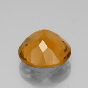 Citrine jaune naturelle coupe roude, 4,12 ct, VVS