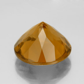 Citrine jaune naturelle coupe roude, 8,82 ct, VS