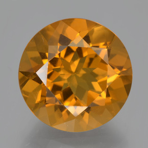 Citrine doré naturelle coupe roude, 8,56 ct, VS