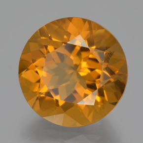 Citrine doré naturelle coupe roude, 8,56 ct, VS