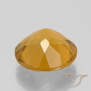 Citrine Orange doré profond naturelle Coupe roude, 8.08 ct, VVS-VS